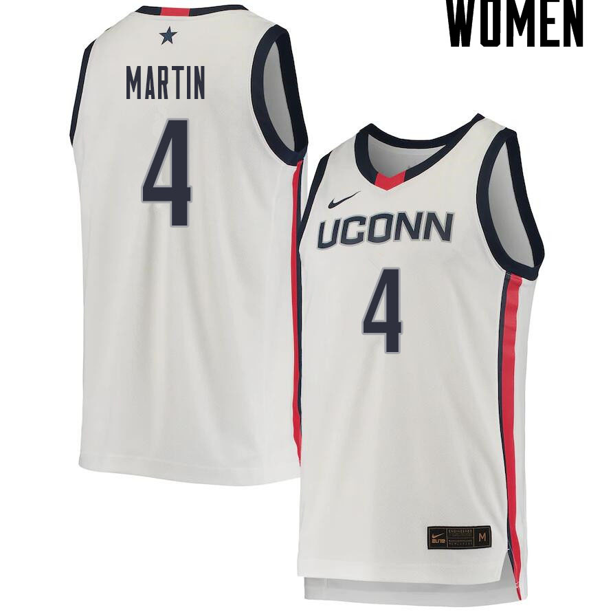 2021 Women #4 Tyrese Martin Uconn Huskies College Basketball Jerseys Sale-White